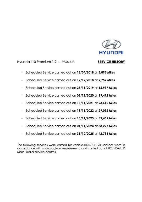 Hyundai i10 1.2 Premium Hatchback 5dr Petrol Manual Euro 5 (87 ps)