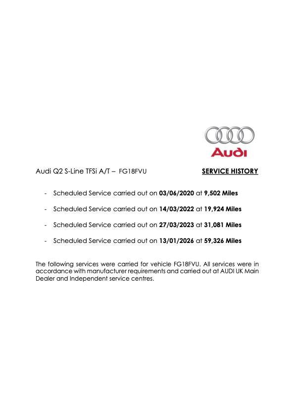 Audi Q2 1.4 TFSI CoD S line SUV 5dr Petrol S Tronic Euro 6 (s/s) (150 ps)