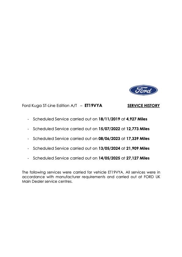 Ford Kuga 2.0 TDCi EcoBlue ST-Line Edition SUV 5dr Diesel Powershift AWD Euro 6 (s/s) (180 ps)